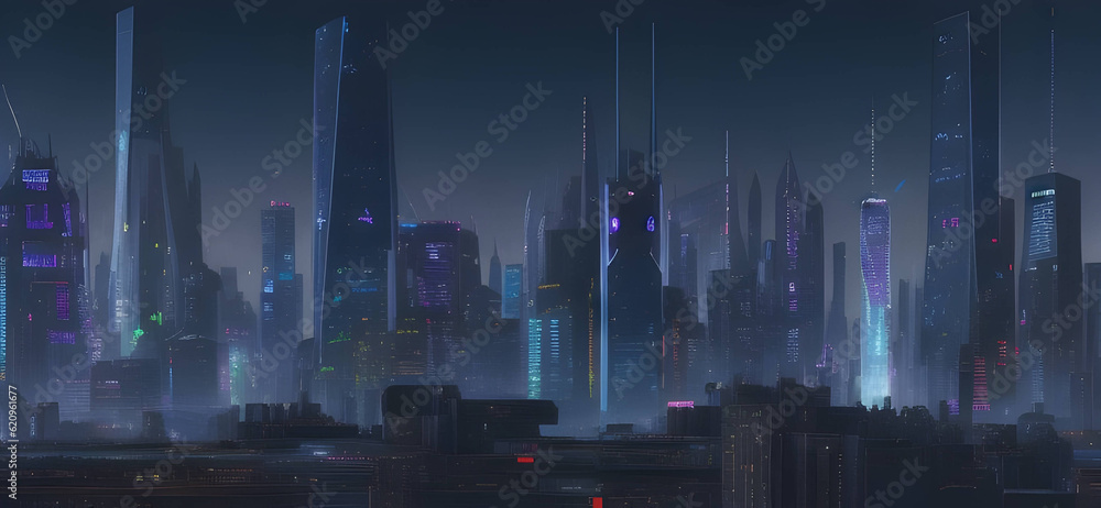 city at night future