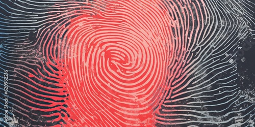 AI Generated. AI Generative. Finger print fingerprint abstract geometric pattern texture background decoration. Watercolor draw brush sketch ink art. Graphic Art