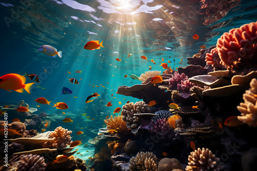 Fototapeta Naklejka Na Ścianę i Meble -  coral reef and fish