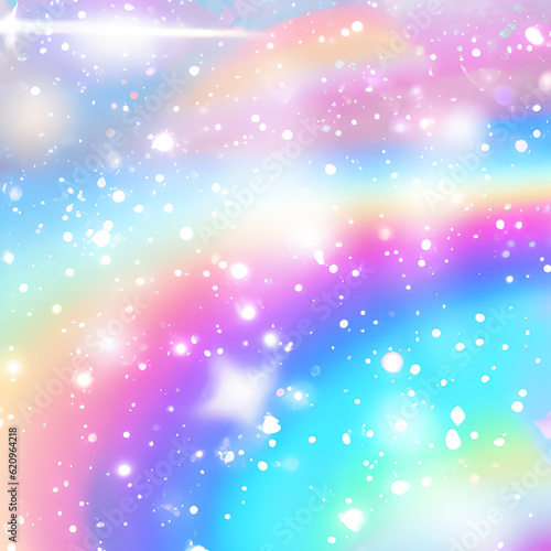 Fantasy Rainbow Background Vector illustration of galaxy fantasy background and pastel color. Unicorn 