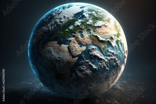 Earth at the beginning of its creation  Generative AI