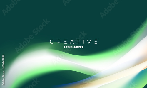 Abstract liquid gradient Background. Fluid colour mix. Green vivid Color blend. Modern Design Template For Your ads, Banner, Poster, Cover, Web, Brochure, and flyer. Vector Eps 10