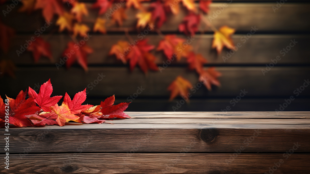 Obraz premium Autumn decoration with flowers in corner. Generative Ai