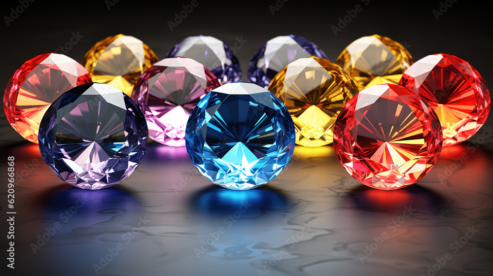 Jewel diamond crystals. gemstone diamond gem, game jewelry luxury stone. Generative Ai Jewel diamond crystals. gemstone diamond gem, game jewelry luxury stone. Generative Ai