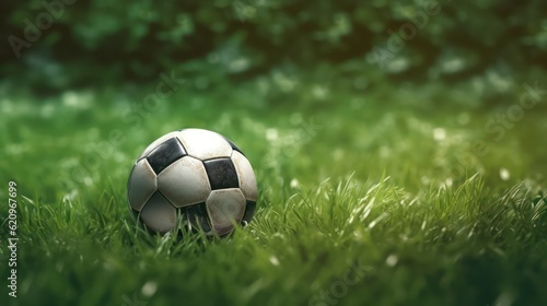 soccer ball on grass © Zain Graphics