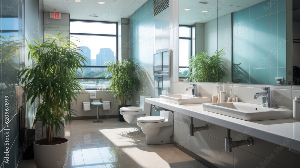 modern bathroom interior created with Generative AI Technology modern bathroom interior created with Generative AI Technology