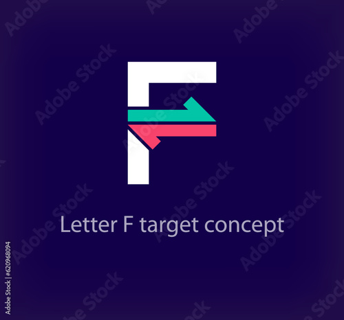 Free Download Creative F letter arrow logo design. Unique colorful logistic corporate company logo. Company initials corporate vector. - GFXLoad