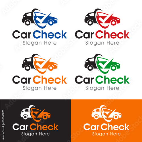 auto car check logo collection, vector, icon, symbol, template