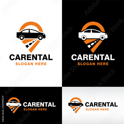 auto car rental logo design, vector, icon, symbol, template