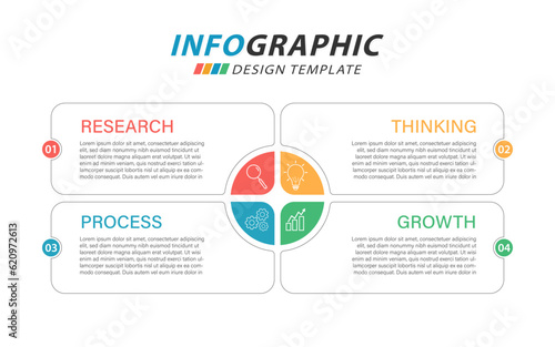Timeline Creator infographic template. 4 Step timeline journey, calendar Flat simple infographics design template. presentation graph. Business concept with 4 options, vector illustration.