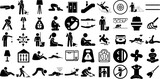 Big Collection Of Floor Icons Collection Flat Drawing Symbols Plan, Living Room, Floor, Window Symbol For Computer And Mobile
