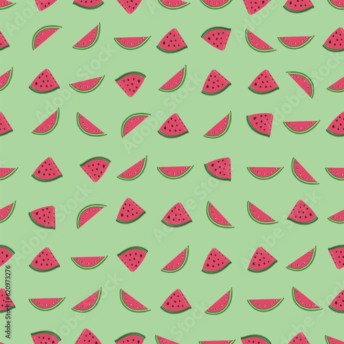 Watermelons seamless fabric design pattern