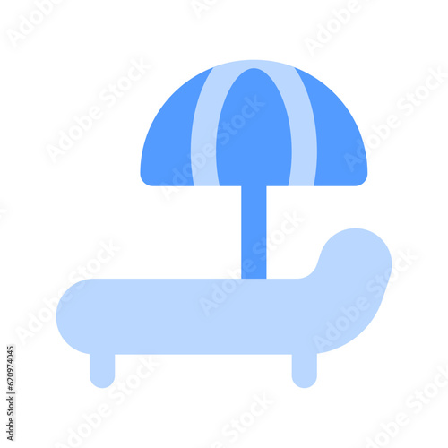 sunbed duotone icon