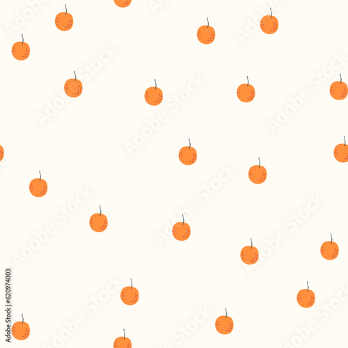 Fototapeta Naklejka Na Ścianę i Meble -  oranges. Minimalist pattern. Seamless pattern, vector illustration