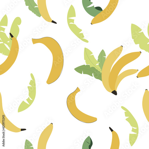 Bananas seamless fabric design pattern