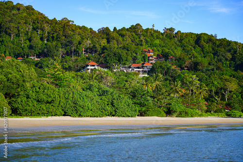 Ba Kantiang Beach on Koh Lanta island in the Andaman Sea, Krabi Province, Thailand photo