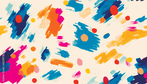 Hand drawn colorful trendy abstract pattern. Fashionable template for design. Modern cartoon style.