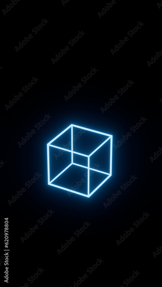 3d render, neon glowing geometric shape, retro poster 3d render, neon glowing geometric shape, retro poster