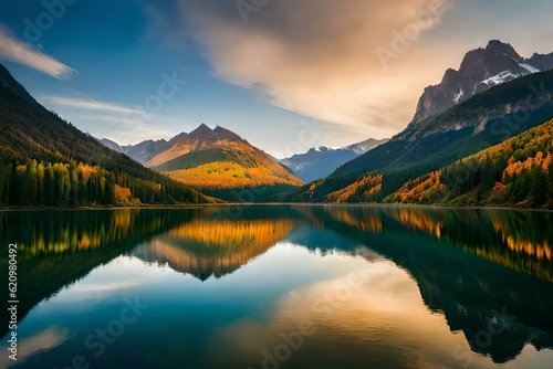 lake reflection by Ai Generative