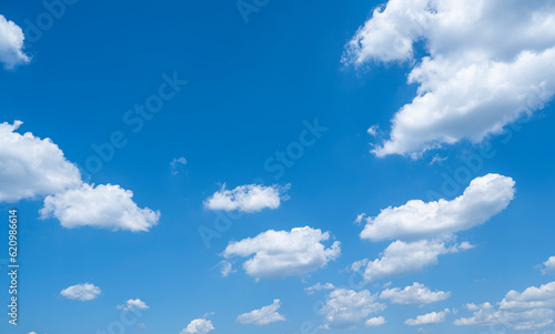 Fototapeta Naklejka Na Ścianę i Meble -  blue sky and white summer clouds