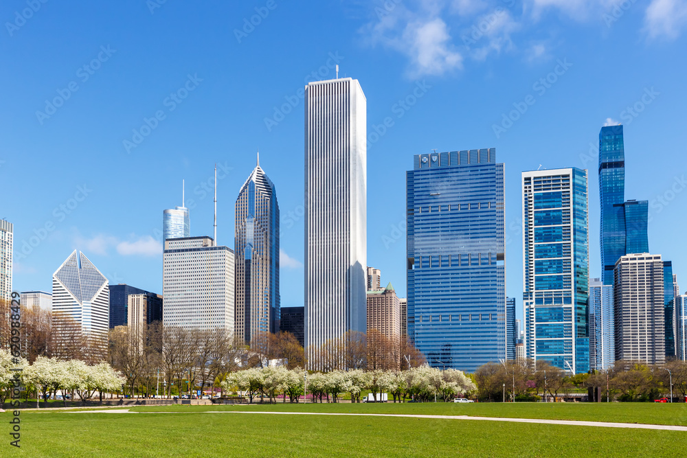 Chicago city downtown skyline skyscraper in the United States Chicago city downtown skyline skyscraper in the United States
