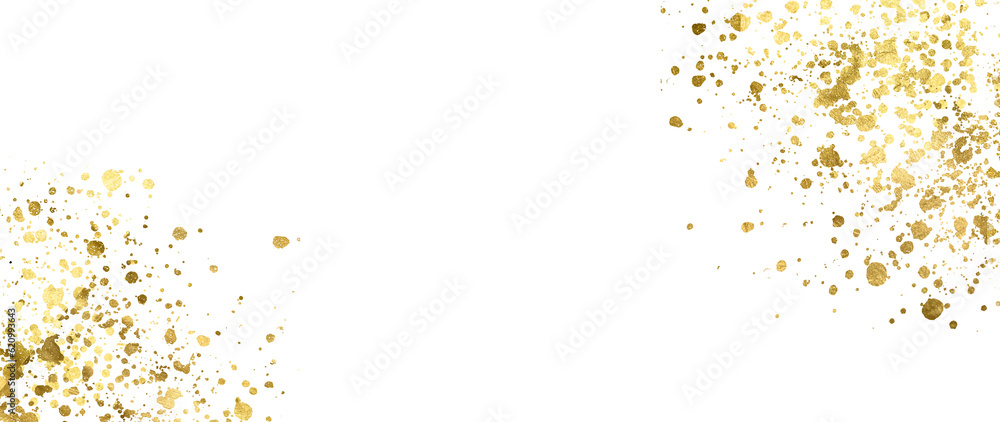 Gold sparkle splatter border . Gold Foil Frame Gold brush stroke on transparent background. Gold sparkle splatter border . Gold Foil Frame Gold brush stroke on transparent background.