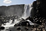 Öxarárfoss is a waterfall situated within Þingvellir National Park in Southwest Iceland ; Golden Circle