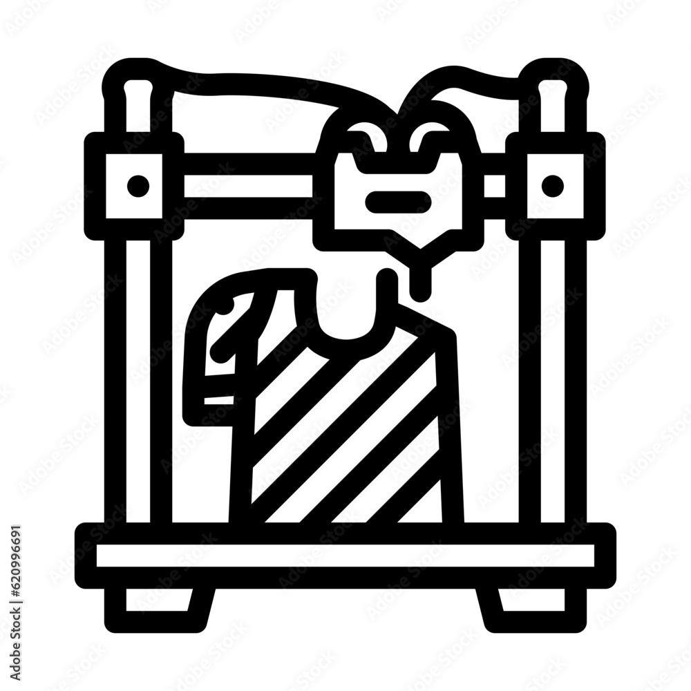 3d printed clothes future technology line icon vector. 3d printed clothes future technology sign. isolated contour symbol black illustration 3d printed clothes future technology line icon vector. 3d printed clothes future technology sign. isolated contour symbol black illustration