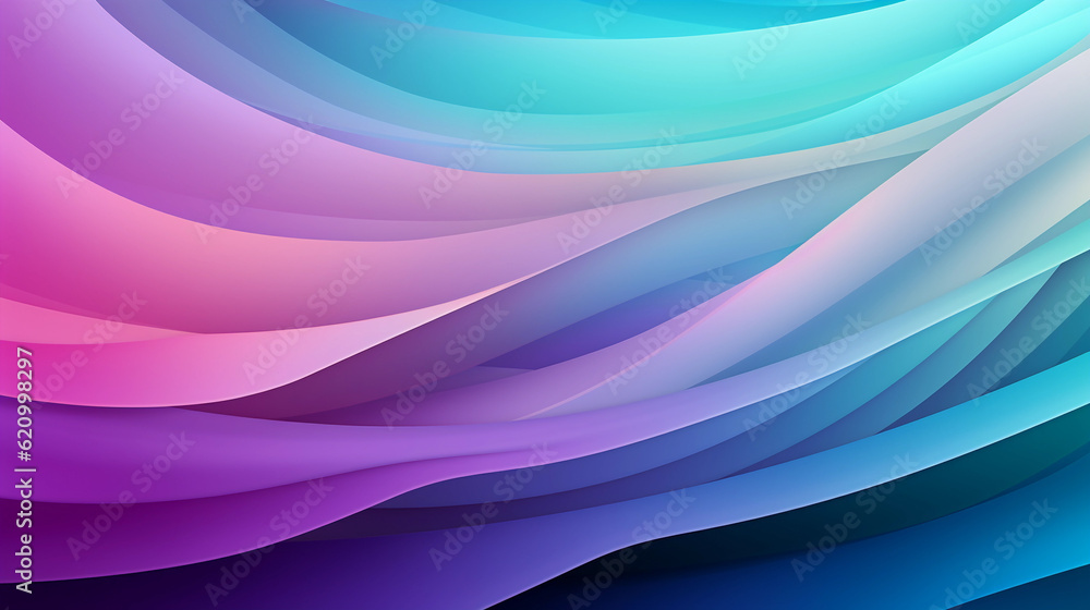 Mint Lilac wave stripes. Bright Colorful background. Generative Ai Mint Lilac wave stripes. Bright Colorful background. Generative Ai