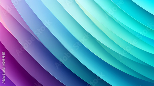 Mint Lilac wave stripes. Colorful background. Generative Ai