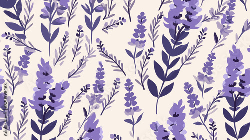 seamless background with lavender flower