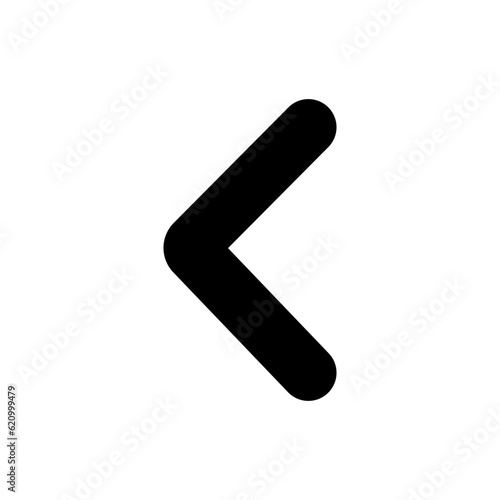 Left arrow icon vector, flat style left arrow icon isolated on white background.