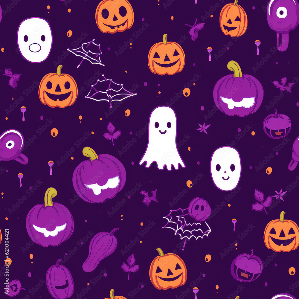 Whimsical Halloween Nursery, Cute Halloween Pattern for Playful and Festive Backgrounds Whimsical Halloween Nursery, Cute Halloween Pattern for Playful and Festive Backgrounds