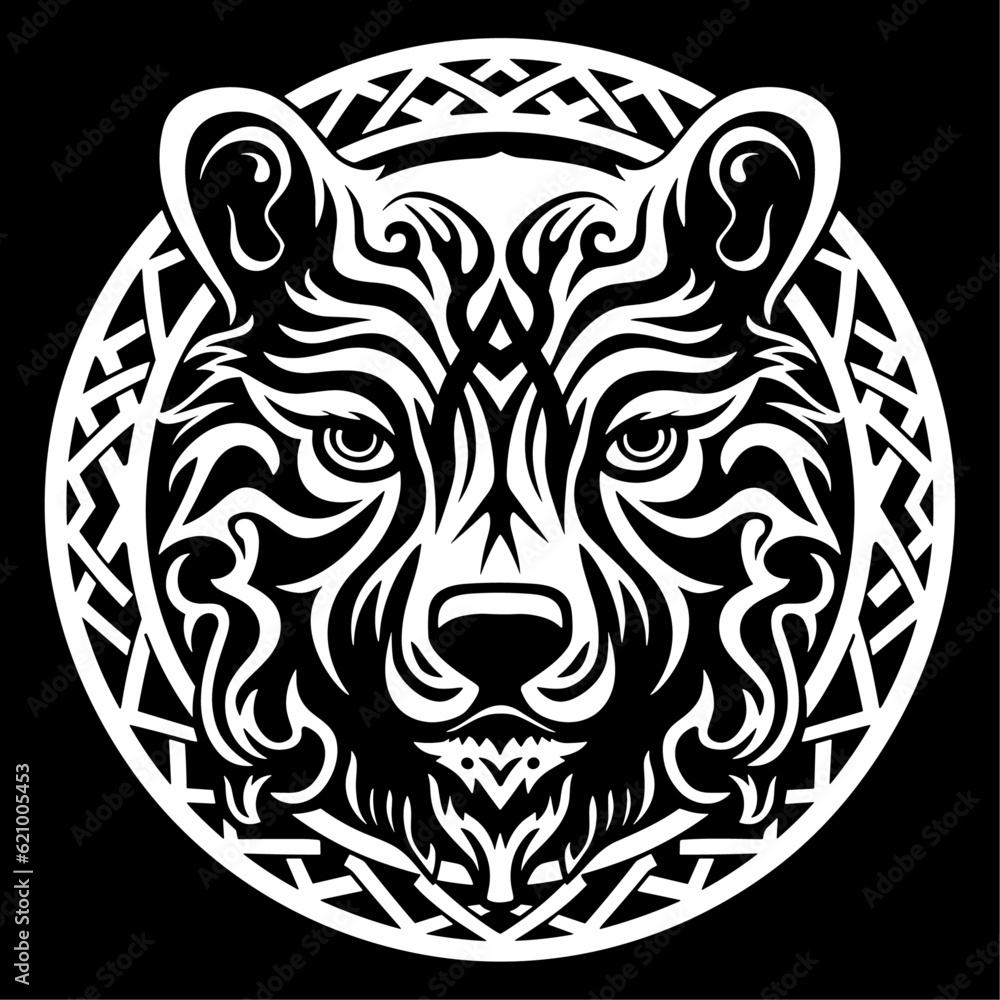 Fototapeta premium Vector celtic bear knot