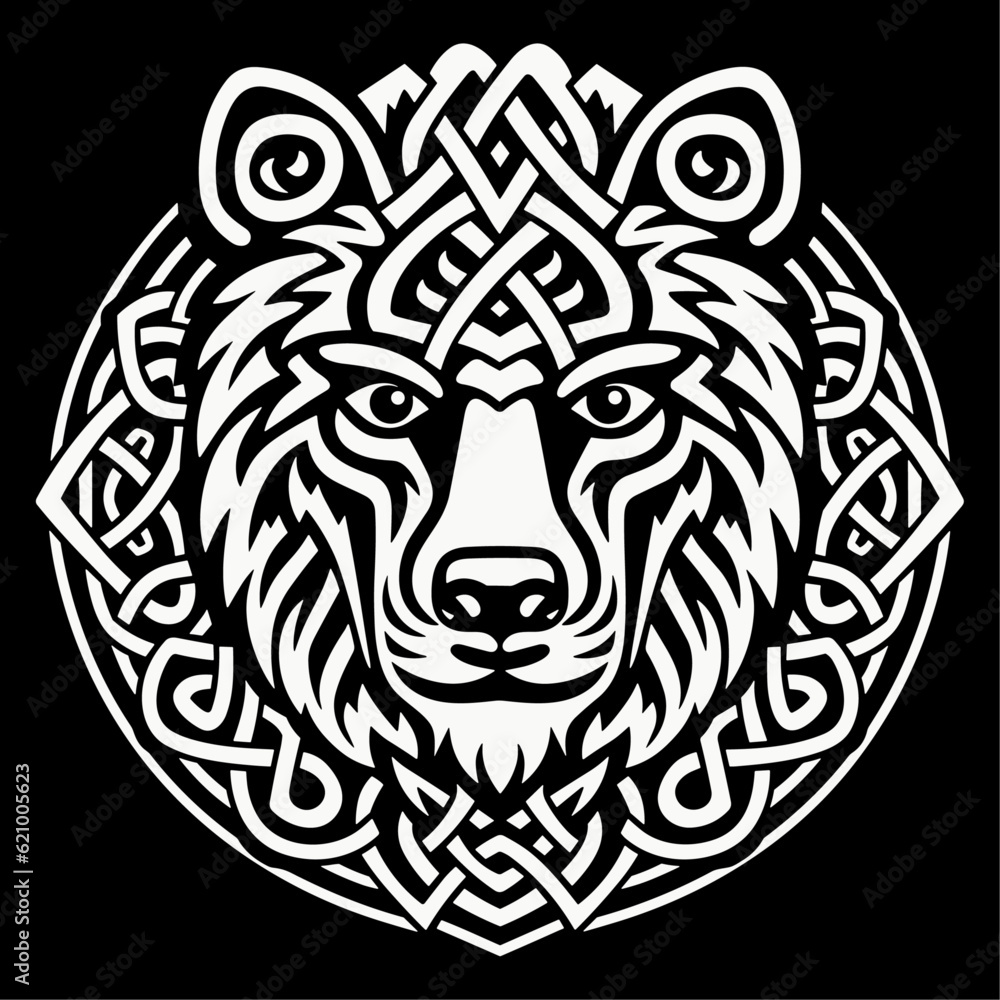 Vector celtic bear knot Vector celtic bear knot