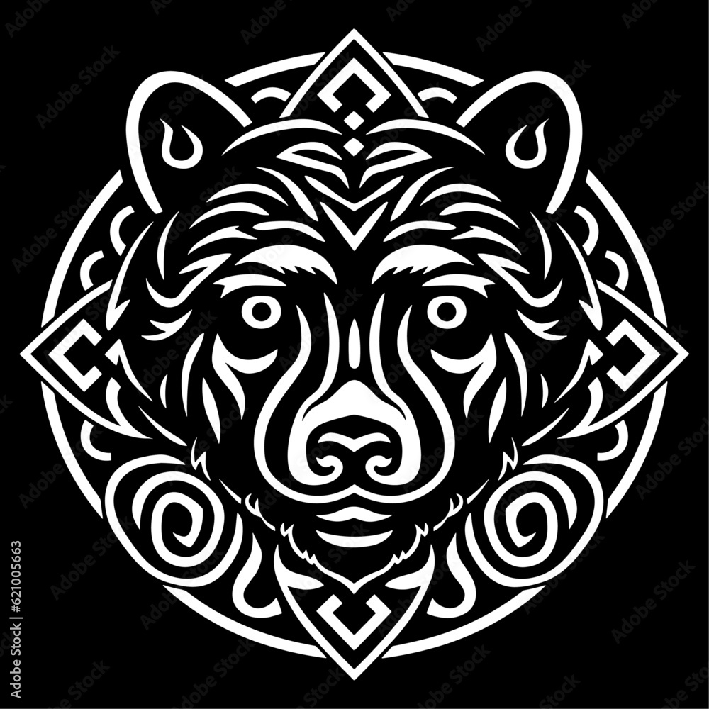 Fototapeta premium Vector celtic bear knot