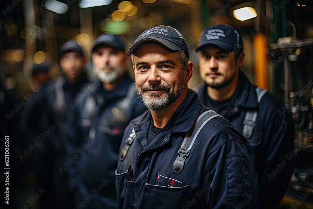 Fototapeta premium Engineer team full skill quality for training in industry factory worker