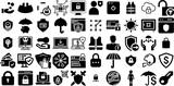 Huge Collection Of Protection Icons Pack Linear Vector Silhouette Set, Mark, Optical, Health Illustration Isolated On White
