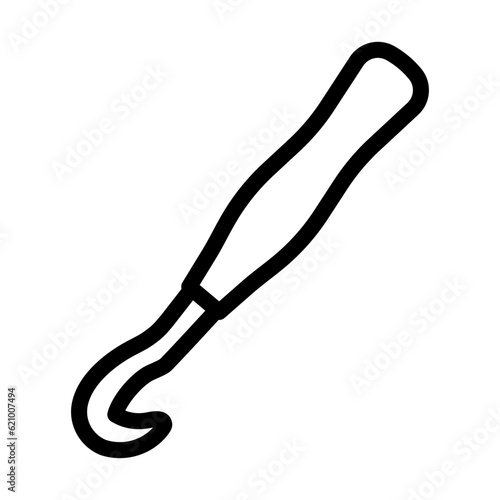 crochet hook knitting wool line icon vector. crochet hook knitting wool sign. isolated contour symbol black illustration