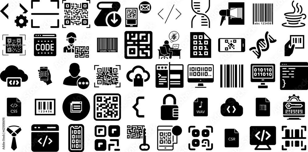 Mega Set Of Code Icons Collection Linear Modern Symbols Icon, Product ...