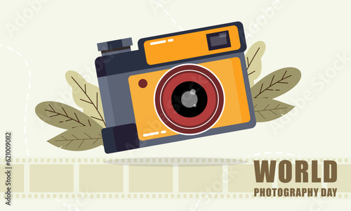 World Photography Day Hand Drawn Illustration