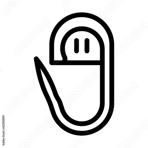 stitch marker knitting wool line icon vector. stitch marker knitting wool sign. isolated contour symbol black illustration