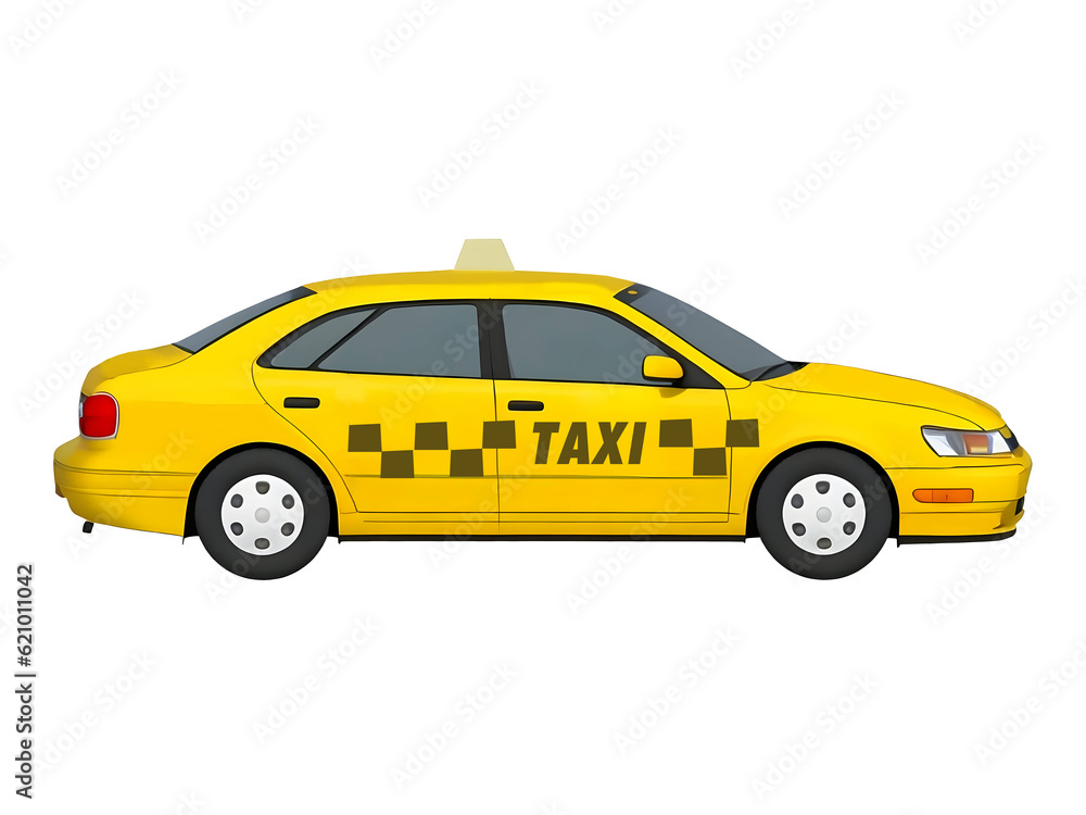 yellow cab, taxi service, yellow taxi car illustration transparent background png