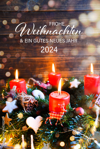 Christmas greeting card wit...