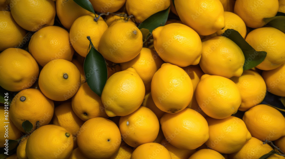 Vibrant Lemon Medley. Generative AI