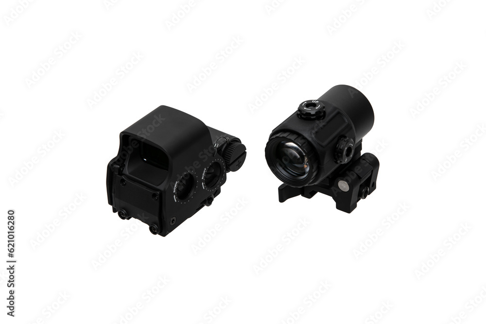 custom made wallpaper toronto digitalModern optical collimator sight with magnifier. Aiming device for shooting at short distances. Isolate on a white back.