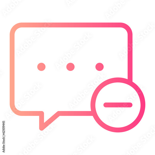 delete gradient icon