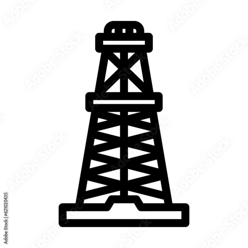 oil derrick petroleum engineer line icon vector. oil derrick petroleum engineer sign. isolated contour symbol black illustration