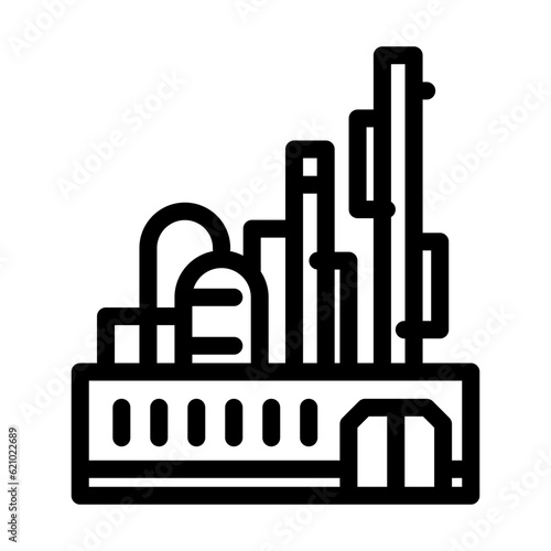 oil refinery plant petroleum engineer line icon vector. oil refinery plant petroleum engineer sign. isolated contour symbol black illustration