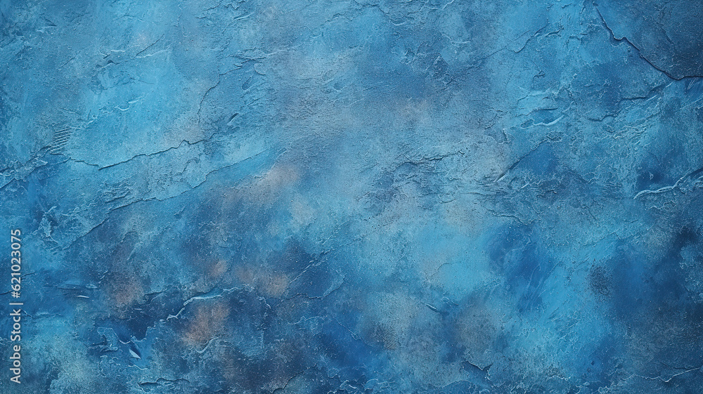 Old wall texture toned classic blue color. Generative Ai